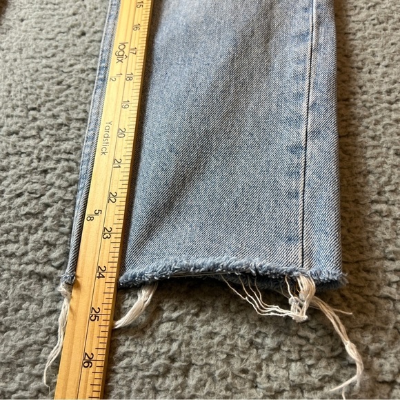 MNG Mango Havana Jeans Women's Size 1 Raw Hem Button closure Cropped - Picture 12 of 12